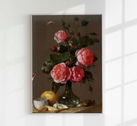 Still Life with Roses and Orange Botanical Poster – Kunstdruck Berlin — Ansicht 1