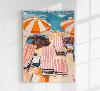 Summertime part 2 Art Poster, Fine-Art-Kunstdruck mit moderner, grafischer Sommerillustration als Ergänzung oder Gegenstück zum Summertime Art Poster auf säurefreiem Papier oder Canvas
