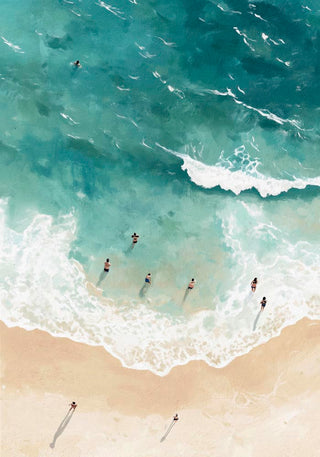 Beach Seen From Above Nr. 2 Art Poster – Fine Art Paper | Canvas | UV‑archivfest
