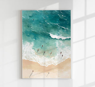 Beach Seen From Above Nr. 2 Art Poster – Fine Art Paper | Canvas | UV‑archivfest