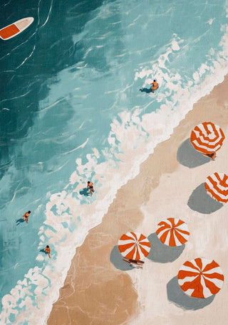 Beach Seen From Above Nr. 3 Art Poster – Fine Art Paper | Canvas | UV‑archivfest