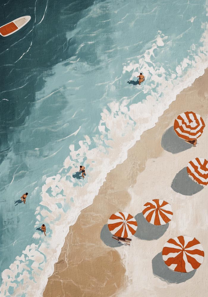 Beach Seen From Above No. 3 Art Poster – Fine Art Paper | Canvas | UV-Archival — Ansicht 4