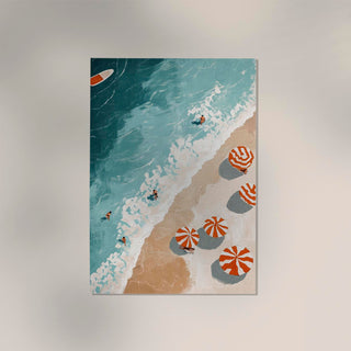 Beach Seen From Above Nr. 3 Art Poster – Fine Art Paper | Canvas | UV‑archivfest