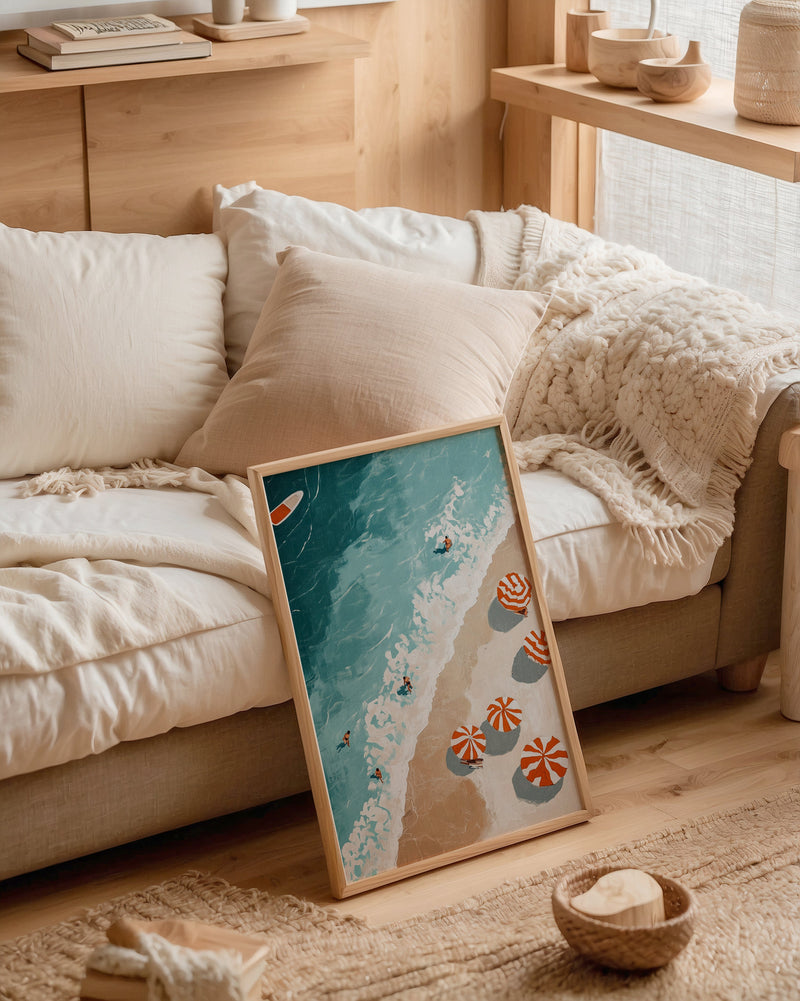 Beach Seen From Above No. 3 Art Poster – Fine Art Paper | Canvas | UV-Archival — Ansicht 2