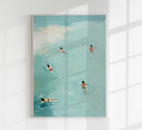 Children playing in the Water Art Poster – Graphic Fine Art Print — Ansicht 1