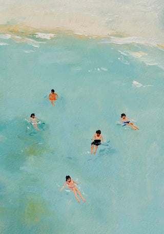 Children playing on the Beach Art Poster – Graphic | Fine Art | Canvas