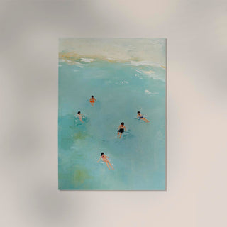 Children playing on the Beach Art Poster – Graphic | Fine Art | Canvas