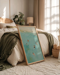 Children playing on the Beach Art Poster – Fine Art Print & Canvas — Ansicht 2