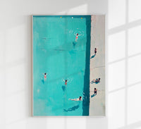 Summer Day at the Pool Art Poster – Fine Art Print UV-beständig Atelierdruck — Ansicht 1