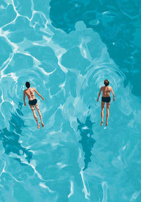 Two Floating in the Water Art Poster – Fine Art Print UV-resistent Canvas — Ansicht 4