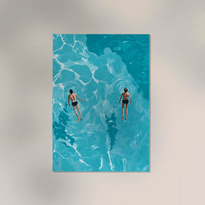 Two Floating in the Water Art Poster – Fine Art Print UV-resistent Canvas