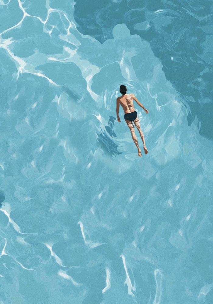 Floating in the Water Art Poster – Gentle, Soothing, Close to Nature — Ansicht 4