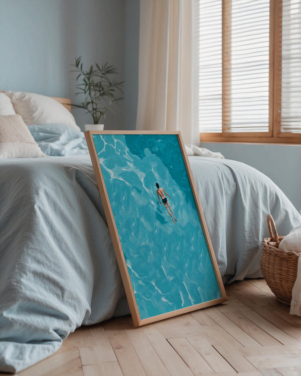 Floating in the Water Art Poster – Sanft, Beruhigend, Naturnah