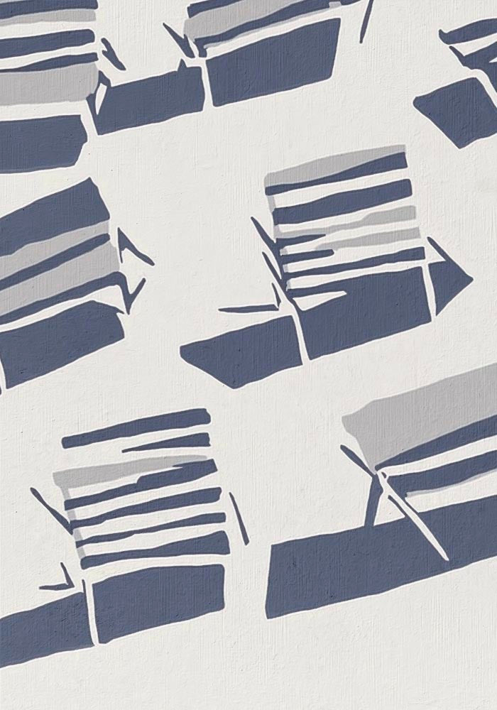 Shadows of Beach Chairs – Minimal Art Print UV-beständig — Ansicht 4