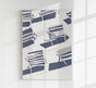 Shadows of Beach Chairs – Minimal Art Print UV-beständig