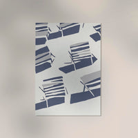 Shadows of Beach Chairs – Minimal Art Print UV-beständig — Ansicht 3