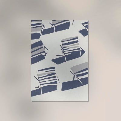Shadows of Beach Chairs – Minimal Art Print UV-beständig
