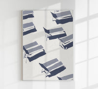 Shadows of Beach Chairs Nr. 2 – Minimal Art Fine Art Print UV-beständig — Ansicht 1