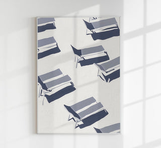 Shadows of Beach Chairs Nr. 2 – Minimal Art | Fine Art Print | UV-beständig