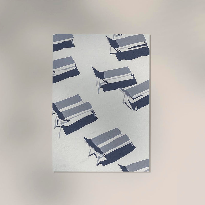 Shadows of Beach Chairs Nr. 2 – Minimal Art Fine Art Print UV-beständig — Ansicht 3