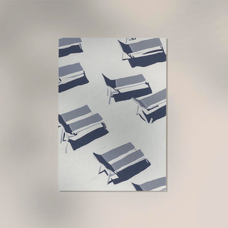 Beach Chairs and the Shadows – Set of 2 Prints | Fine Art Paper | Canvas | UV‑archivfest