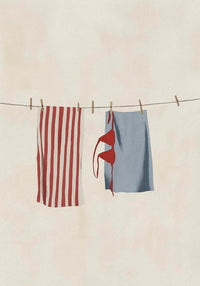 Clothes on the Clothesline – Fine Art Print Minimal Ausstellungsposter — Ansicht 4