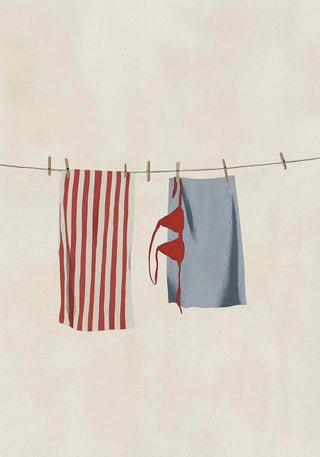 Clothes on the Clothesline – Fine Art Print | Minimal | Ausstellungsposter