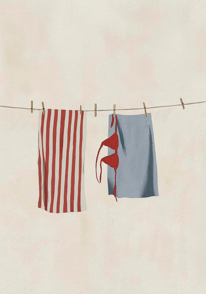 Clothes on the Clothesline – Fine Art Print Minimal Ausstellungsposter — Ansicht 4
