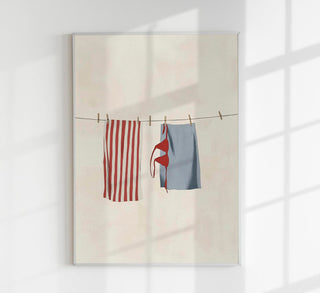 Clothes on the Clothesline – Fine Art Print | Minimal | Ausstellungsposter