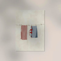 Clothes on the Clothesline – Fine Art Print Minimal Ausstellungsposter — Ansicht 3