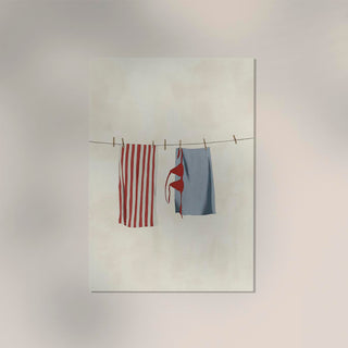 Clothes on the Clothesline – Fine Art Print | Minimal | Ausstellungsposter