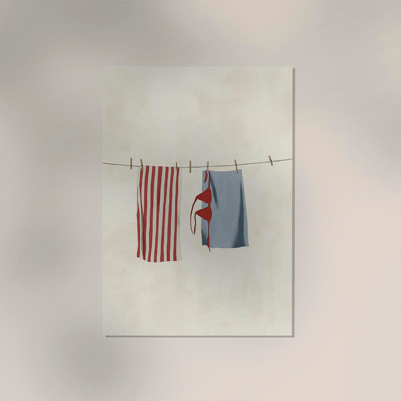 Clothes on the Clothesline – Fine Art Print Minimal Ausstellungsposter — Ansicht 3