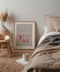 Bikini on the Clothesline Art Poster – Fine Art Print Minimalist Coastal — Ansicht 2