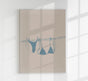Bikini Shadow on the Clothesline Art Poster – Fine Art Print | Minimal | Coastal