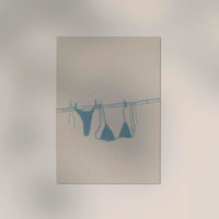 Bikini Shadow on the Clothesline Art Poster – Fine Art Print | Minimal | Coastal — Ansicht 3