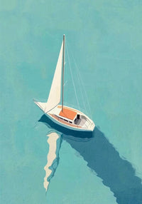 Sailboat Nr. 2 Art Poster – Fine Art Print UV-beständig Premium Papier — Ansicht 4