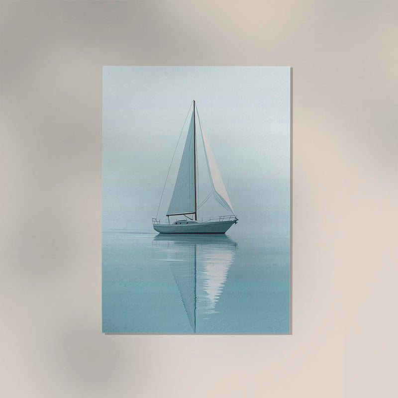 Sailboat Sailing in Calm Waters Art Poster – Fine Art Print UV-resistant — Ansicht 3