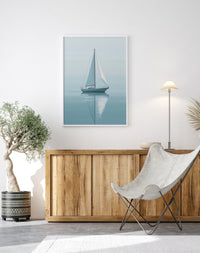 Sailboat Sailing in Calm Waters Art Poster – Fine Art Print UV-resistant — Ansicht 2