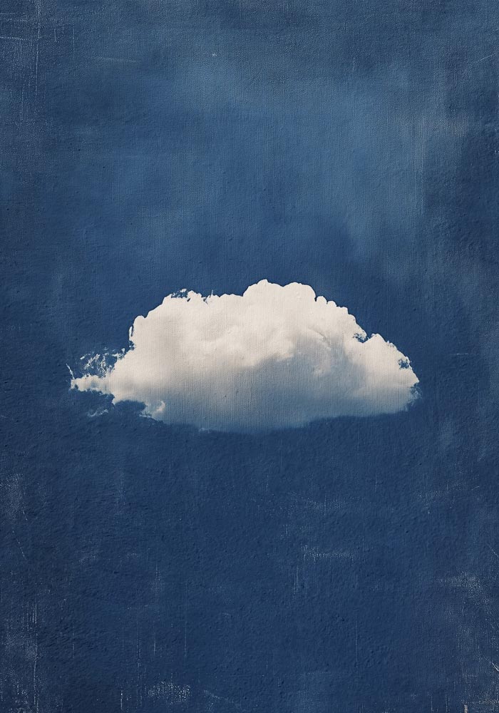 Blue Sky and the Cloud Art Print – Fine Art Print Minimal Coastal — Ansicht 4