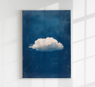 Blue Sky and the Cloud Art Print – Fine Art Print Minimal Coastal