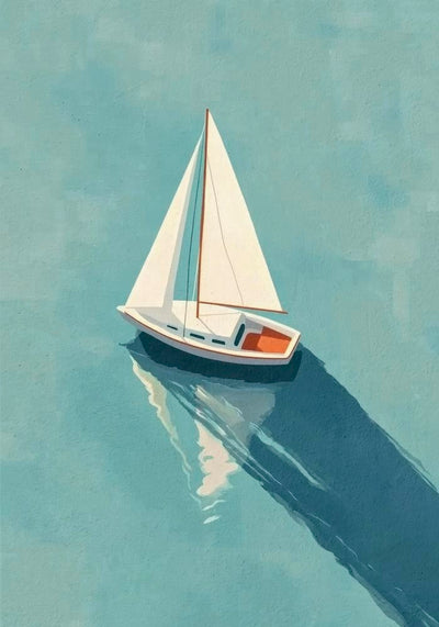 Sailboat Nr. 1 Art Poster – Fine Art Print UV-beständig Premium Papier