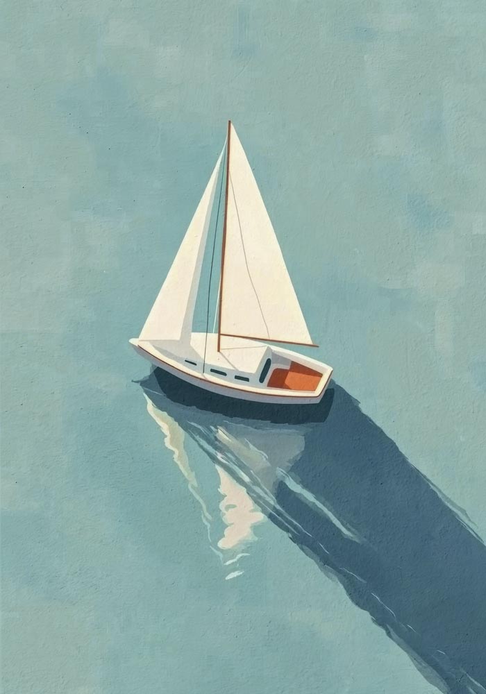 Sailboat Nr. 1 Art Poster – Fine Art Print UV-beständig Premium Papier — Ansicht 4