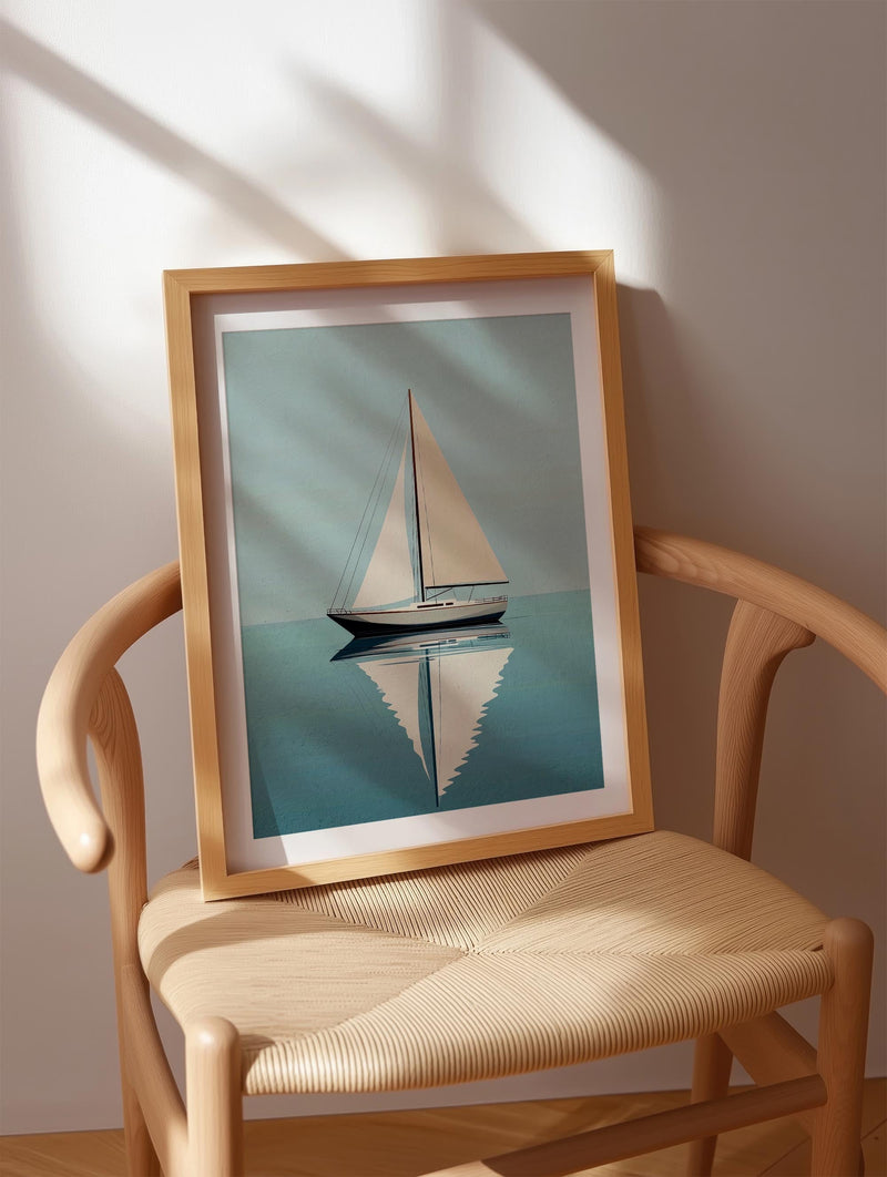 Sailing Day – Fine Art Print | Maritime Segelstimmung | Lebhafte Küstendeko — Ansicht 2