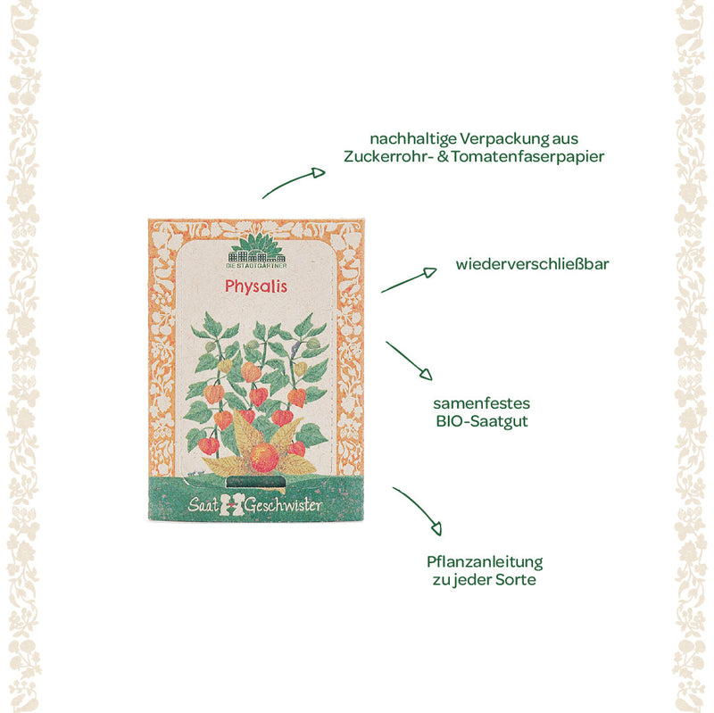 BIO-Saatgut Physalis – samenfest, EU-zertifiziert — Ansicht 5