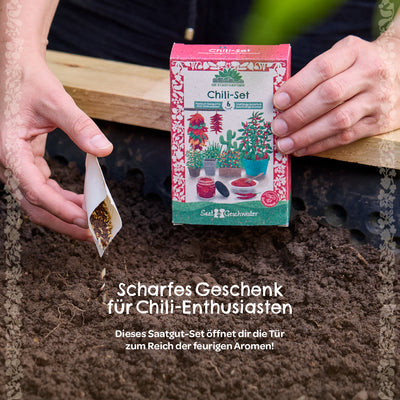 Organic Chili Seed Set – 6 Open-Pollinated Varieties with Planting Instructions