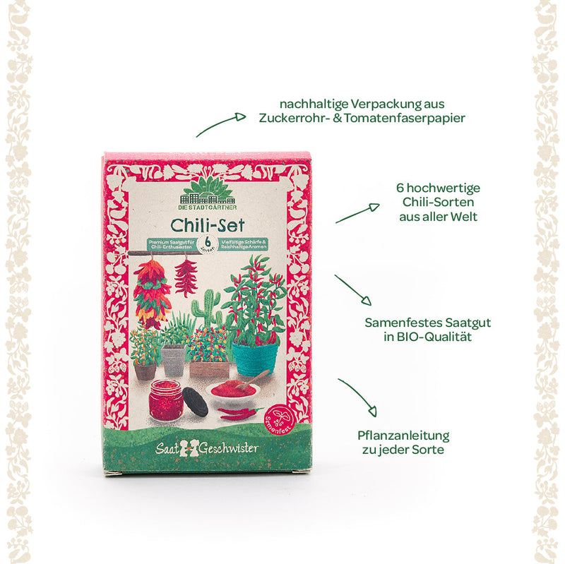 Organic Chili Seed Set – 6 Open-Pollinated Varieties with Planting Instructions — Ansicht 6