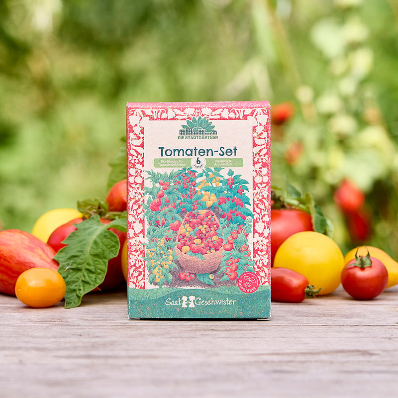 BIO-Saatgut-Set „Tomaten“ – 6 samenfeste Sorten, EU-zertifiziert — Die Stadtgärtner