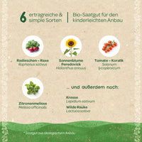 Organic Seed Set "Children's Garden" – 6 open-pollinated varieties for young gardeners — Ansicht 4