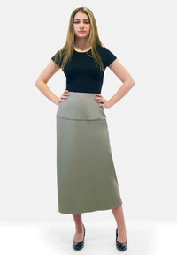 Aline CELI Rock Sustainable Eco-Leather Pineapple Leather Midi Pencil Cut EU Production — Ansicht 2