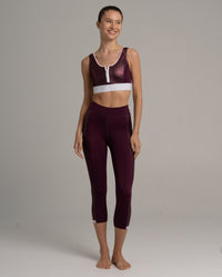 Samoa Sports Bra Aubergine – ECONYL® Reißverschluss — Ansicht 6